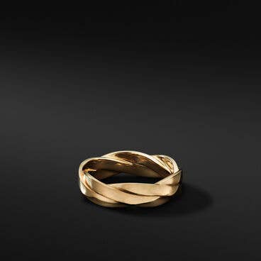Twisted Cable Band Ring in 18K Yellow Gold