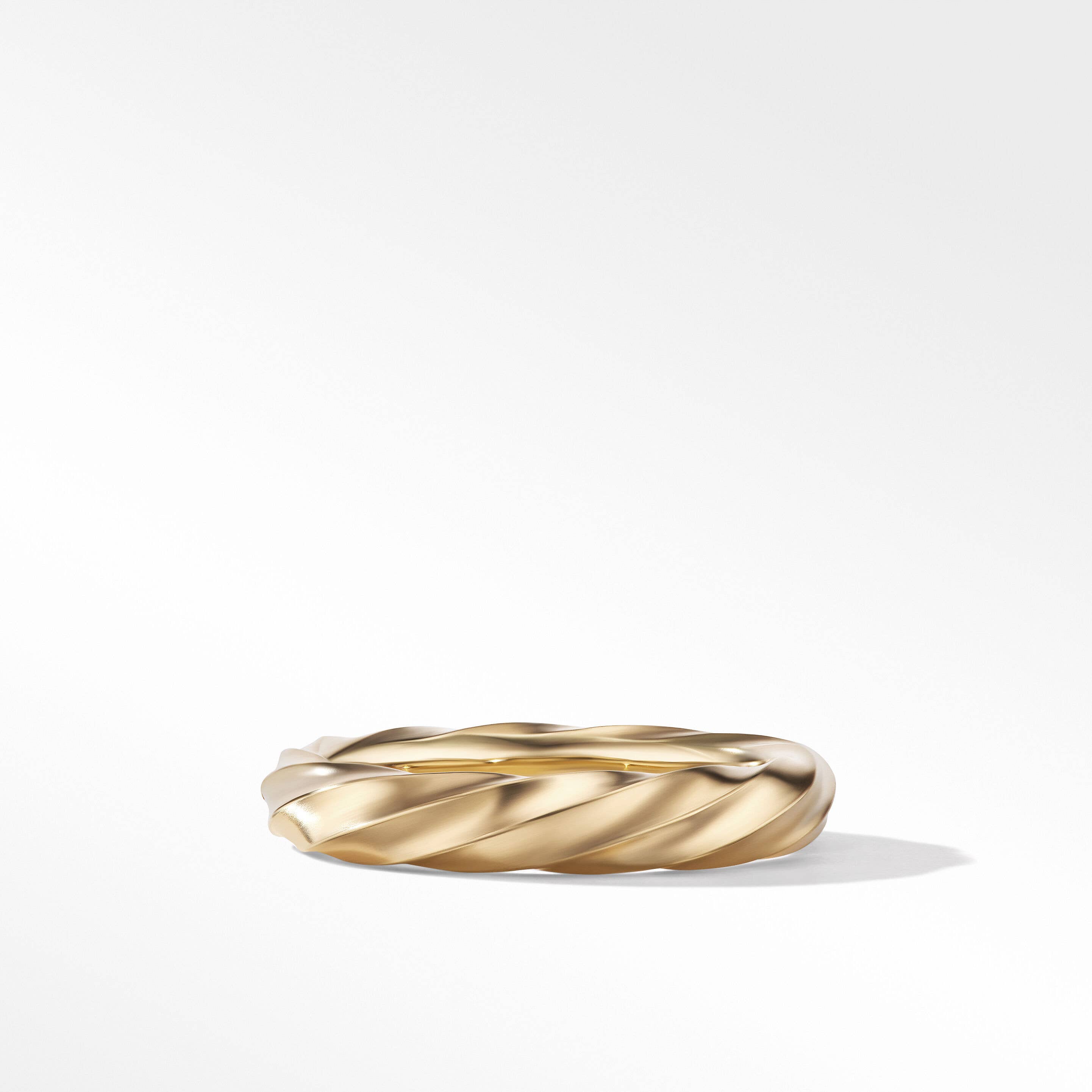 Cable Edge Band Ring in Recycled 18K Yellow Gold, 4mm