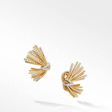 Angelika™ Flair Earrings in 18K Yellow Gold with Pavé Diamonds