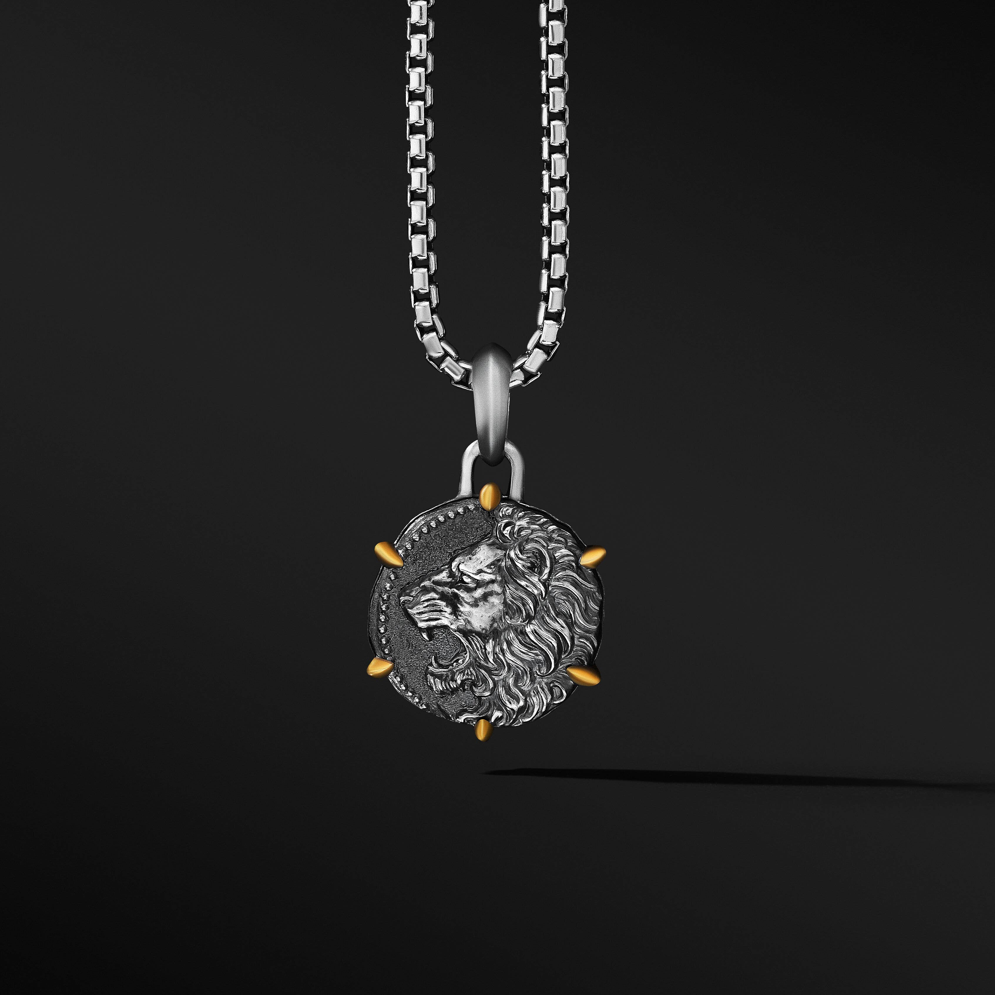 Leo Amulet with 18K Yellow Gold