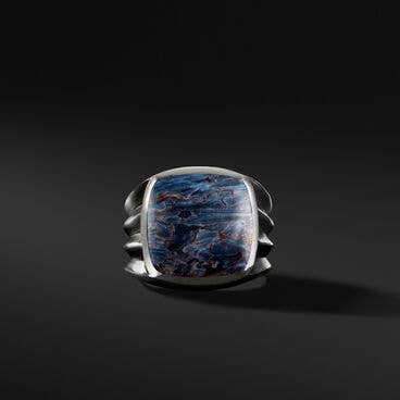 Knife Edge Signet Ring with Pietersite