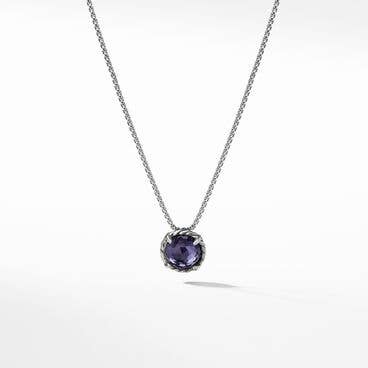 Petite Chatelaine® Necklace in Sterling Silver with Black Orchid