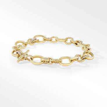 DY Mercer™ Chain Necklace in 18K Yellow Gold with Pavé Diamonds