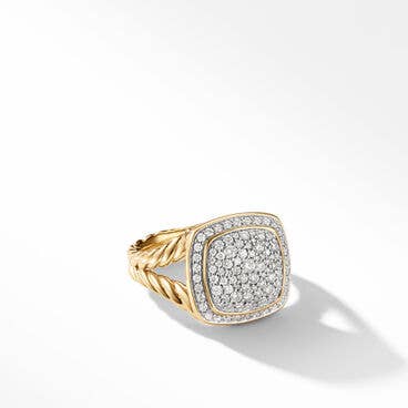 Albion® Ring in 18K Yellow Gold with Pavé Diamonds