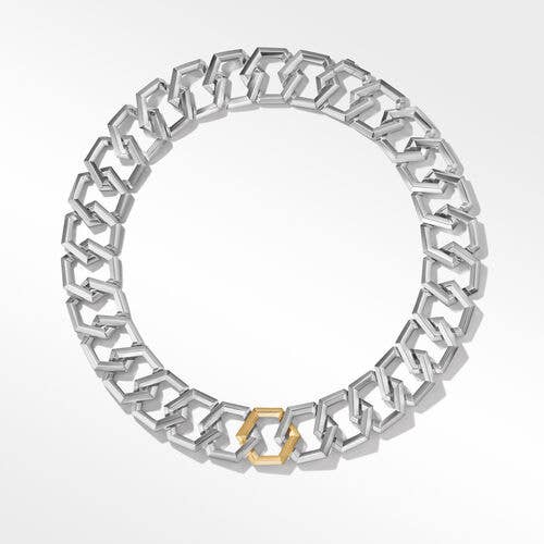 Carlyle™ Necklace in Sterling Silver with 18K Yellow Gold