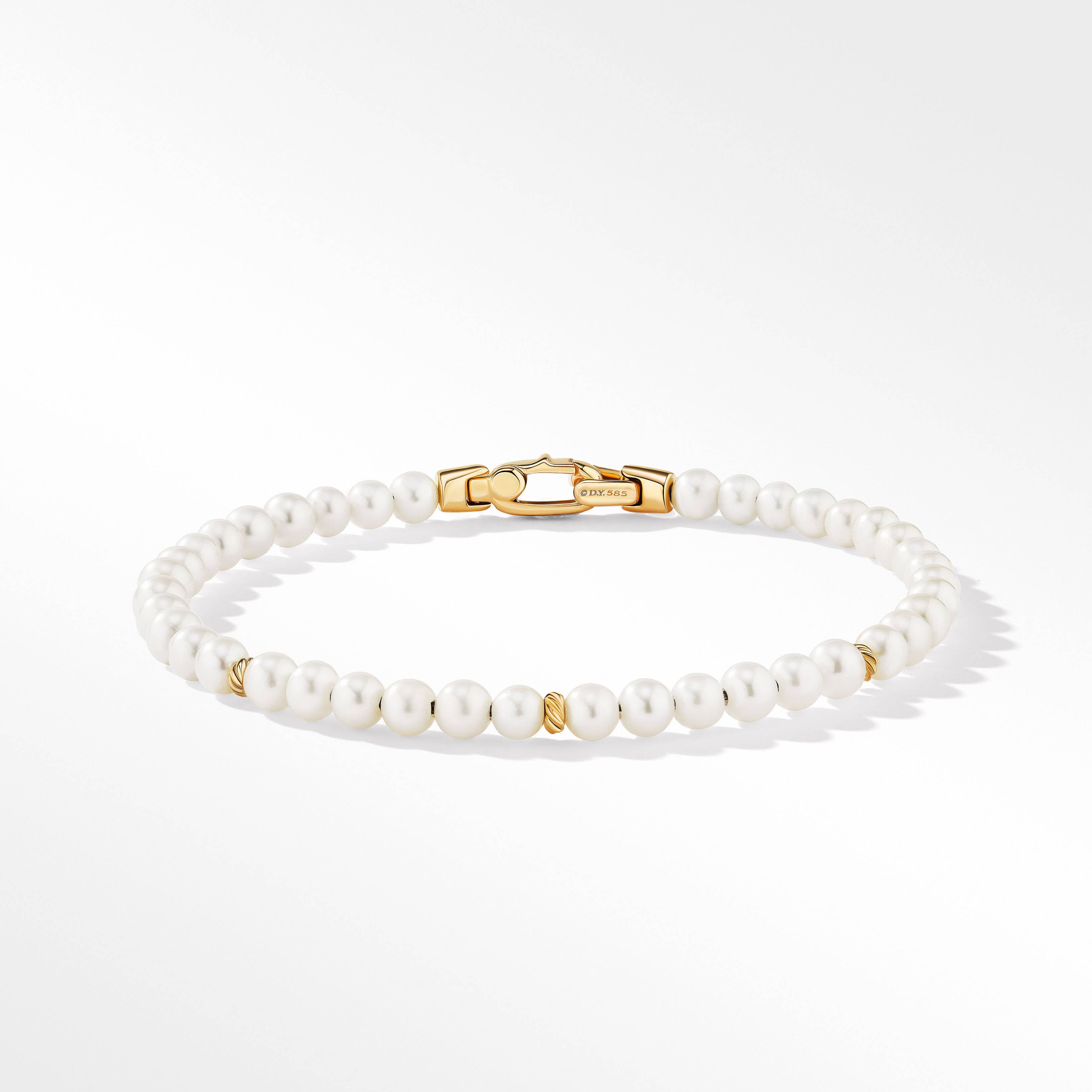 Bijoux Spiritual Beads Bracelet with Pearls and 14K Yellow Gold