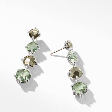 Chatelaine® Drop Earrings with Prasiolite and Pyrite