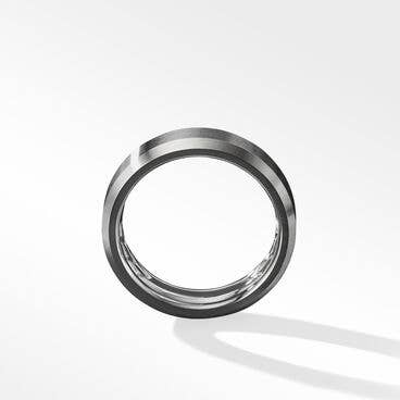 Beveled Band Ring in Grey Titanium