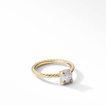 Petite Chatelaine® Ring in 18K Yellow Gold with Full Pavé Diamonds