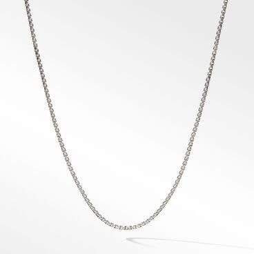 Box Chain Necklace in Sterling Silver with 14K Yellow Gold Accent, 1.7mm
