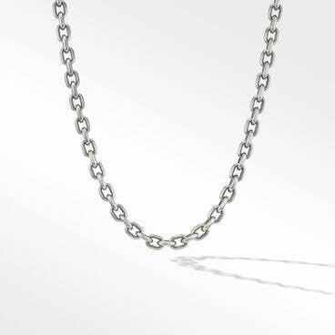 Deco Chain Link Necklace in Sterling Silver