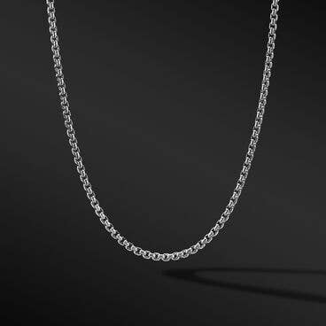 Box Chain Necklace in Platinum