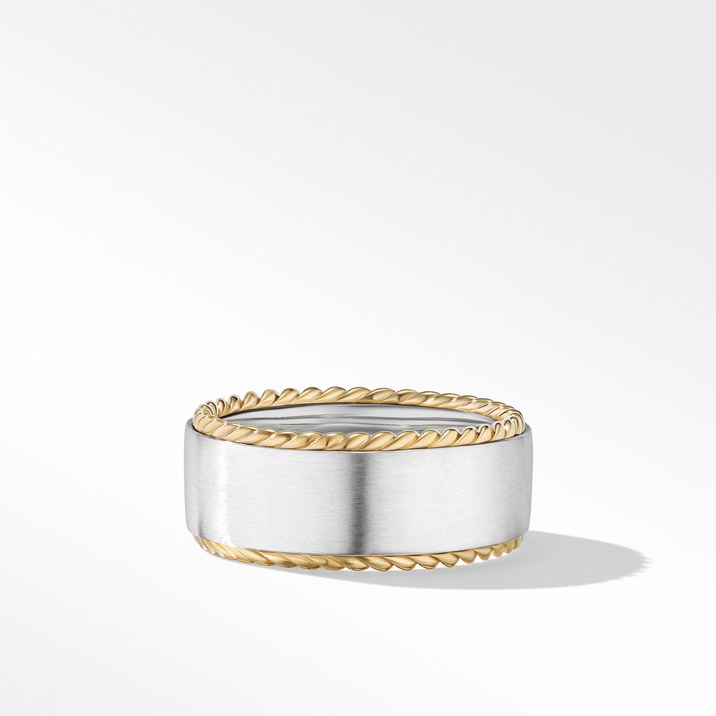 Streamline® Cable Band Ring in Sterling Silver with 18K Yellow Gold