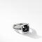 Chatelaine® Pavé Bezel Ring in Sterling Silver with Black Onyx and Diamonds