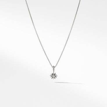 Starburst Kids Necklace in Sterling Silver with Center Diamond