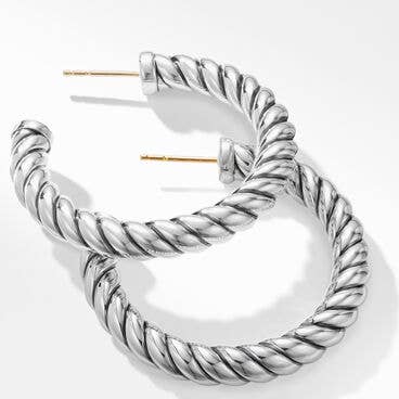 Sculpted Cable Hoop Earrings
