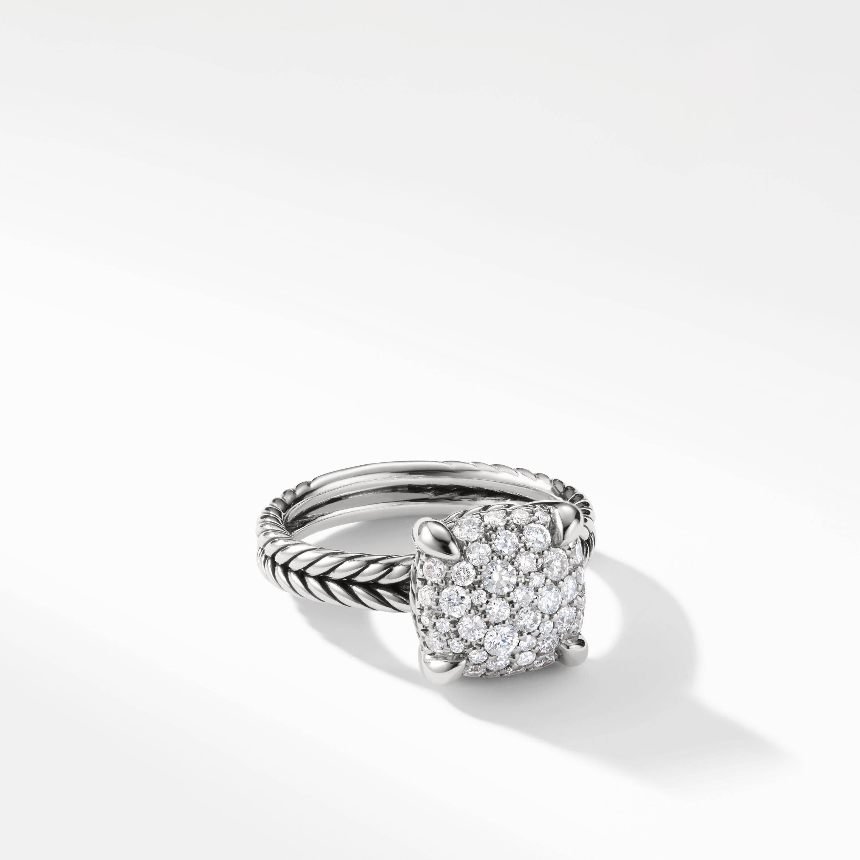 Chatelaine® Ring in Sterling Silver with Pavé Diamonds