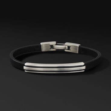 Deco ID Black Leather Bracelet