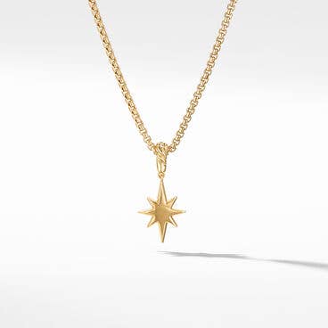 North Star Amulet in 18K Yellow Gold with Pavé Diamonds