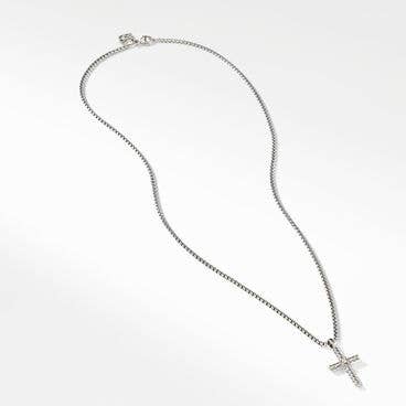 Cable Classics Cross Necklace with Center Diamond