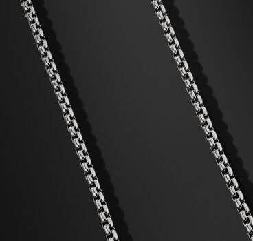 Box Chain Necklace in Sterling Silver, 4.8mm