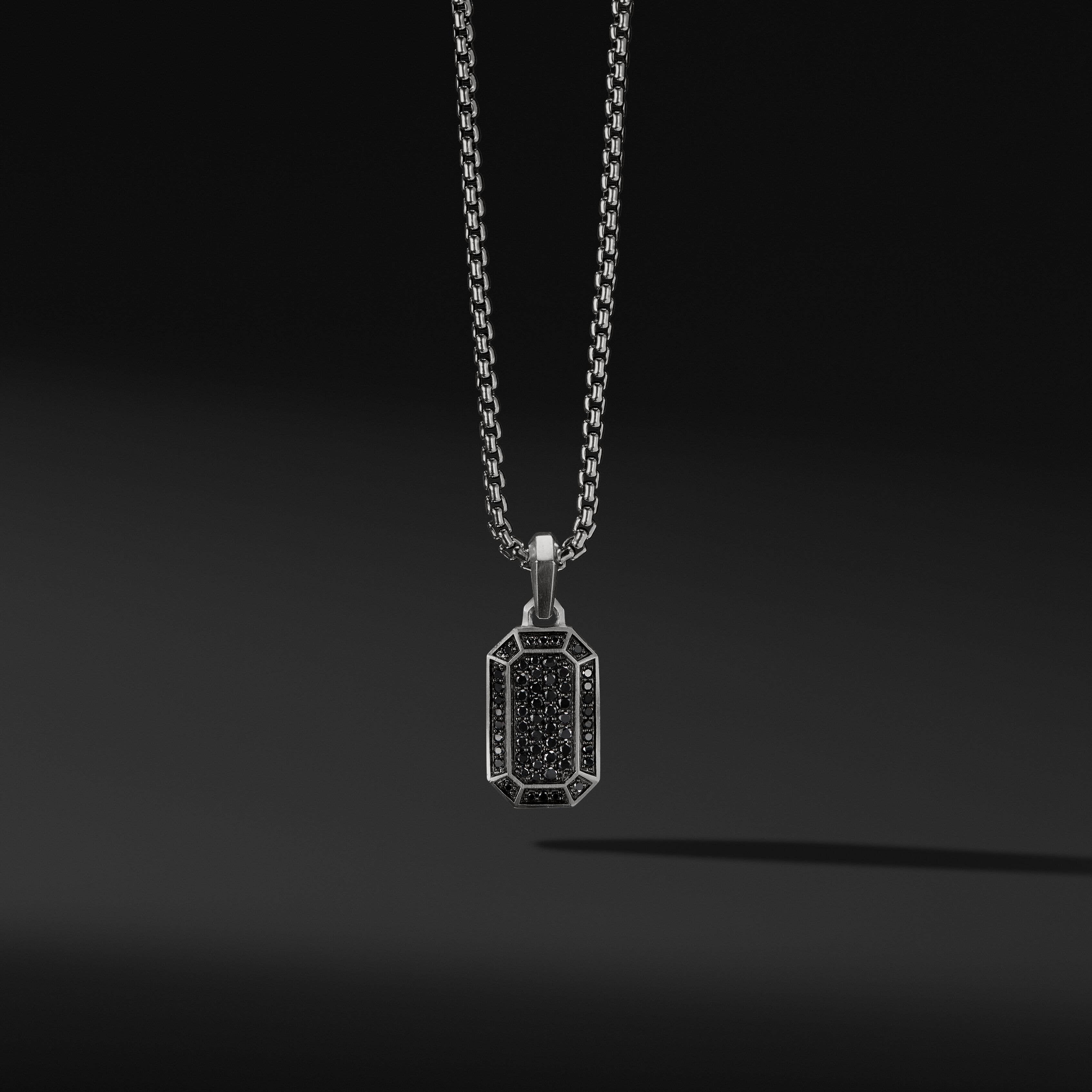 Streamline® Pavé Amulet in Sterling Silver with Black Diamonds
