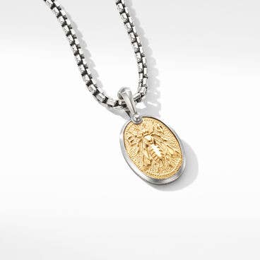 Petrvs® Bee Amulet in Sterling Silver with 18K Yellow Gold