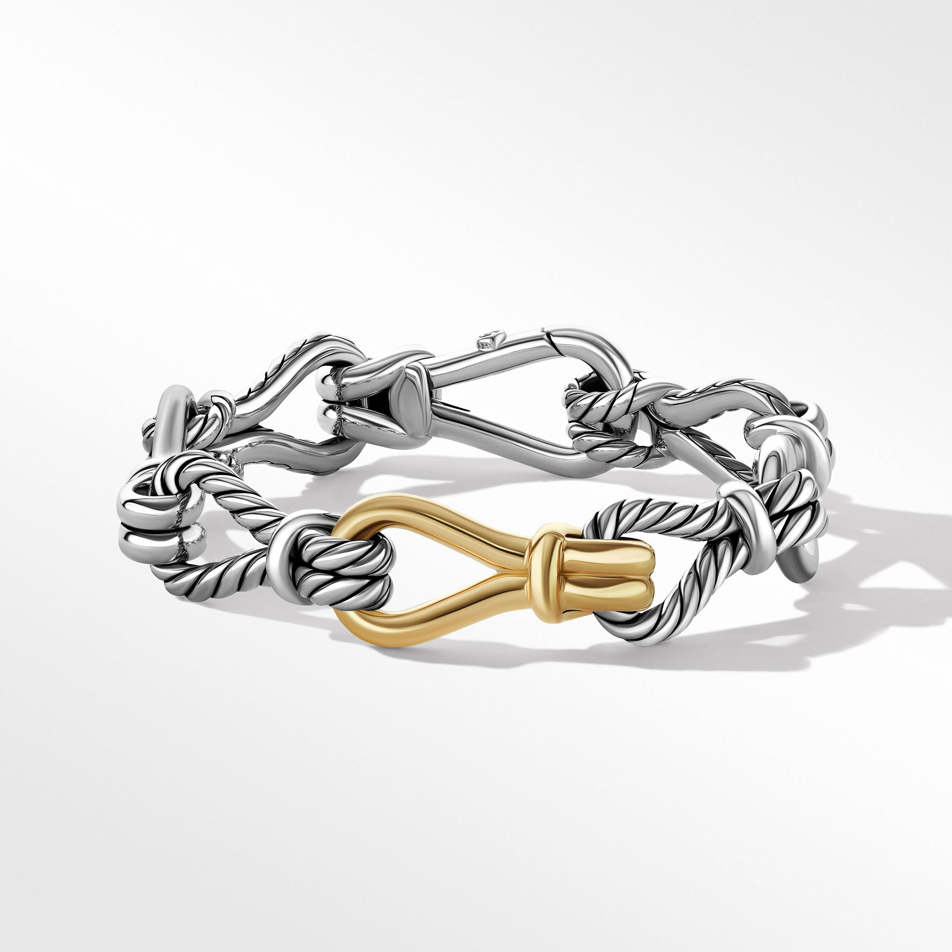 Thoroughbred Loop Chain Bracelet in Sterling Silver with 18K Yellow Gold