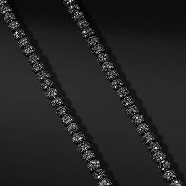 Spiritual Beads Necklace with Pavé Black Diamonds