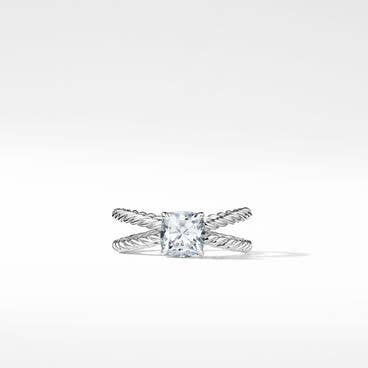 DY Crossover Engagement Ring in Platinum, Cushion