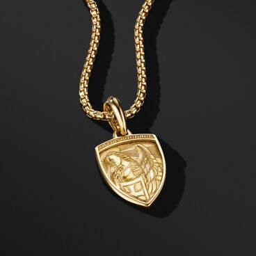 St. Michael Amulet in 18K Yellow Gold