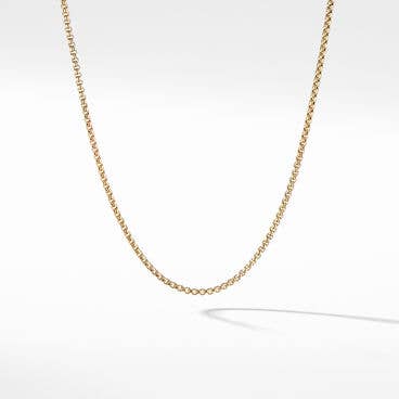 Box Chain Slider Necklace in 18K Yellow Gold