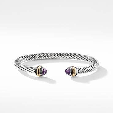 Cable Classics Colour Bracelet with Amethyst and 14K Yellow Gold