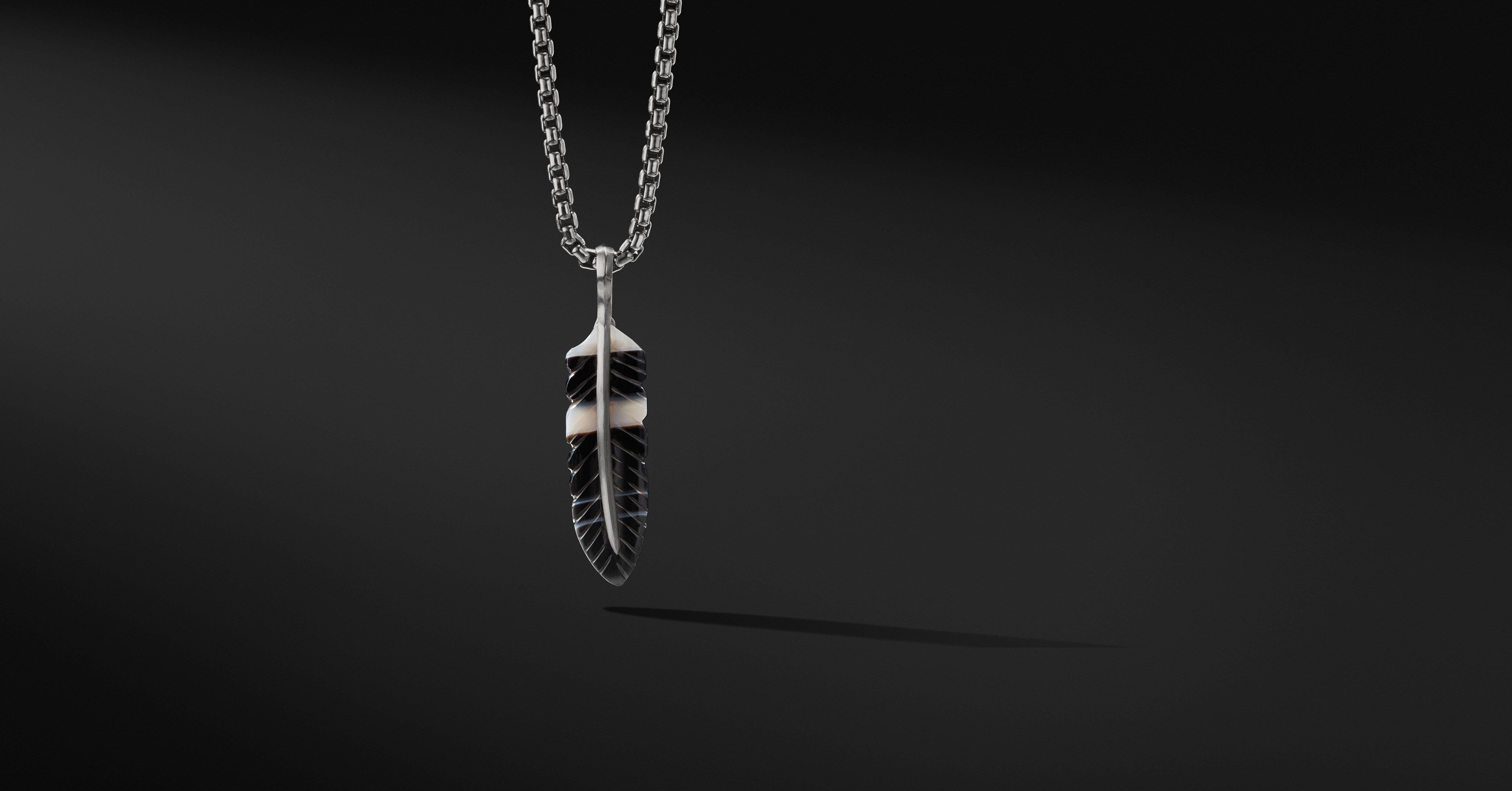 Southwest Feather Amulet with Banded 