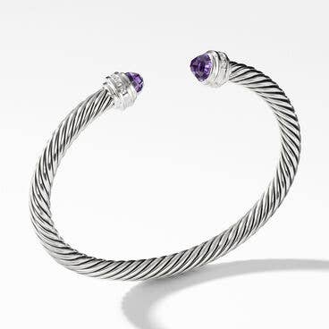 Cable Classics Princess Bracelet with Amethyst and Pavé Diamonds
