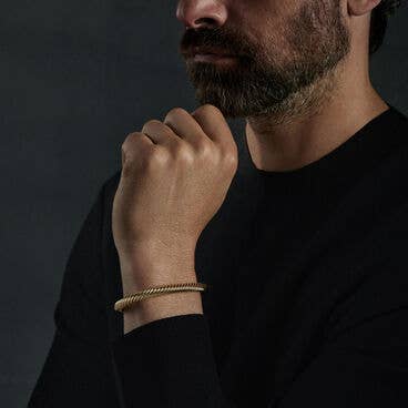 Cable Cuff Bracelet in 18K Yellow Gold