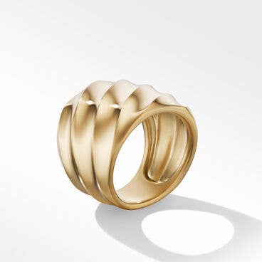 Cable Edge® Saddle Ring in Recycled 18K Yellow Gold