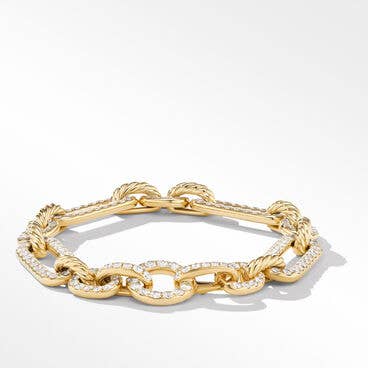 Lexington Chain Bracelet in 18K Yellow Gold with Full Pavé Diamonds