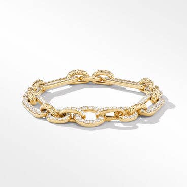 Lexington Chain Bracelet in 18K Yellow Gold with Full Pavé Diamonds