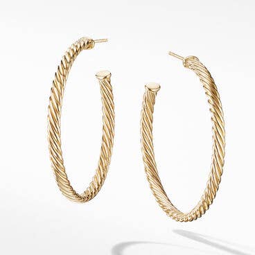 Cablespira® Hoop Earrings in 18K Yellow Gold