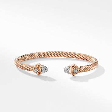 Renaissance Bracelet in 18K Rose Gold with Pavé Diamonds