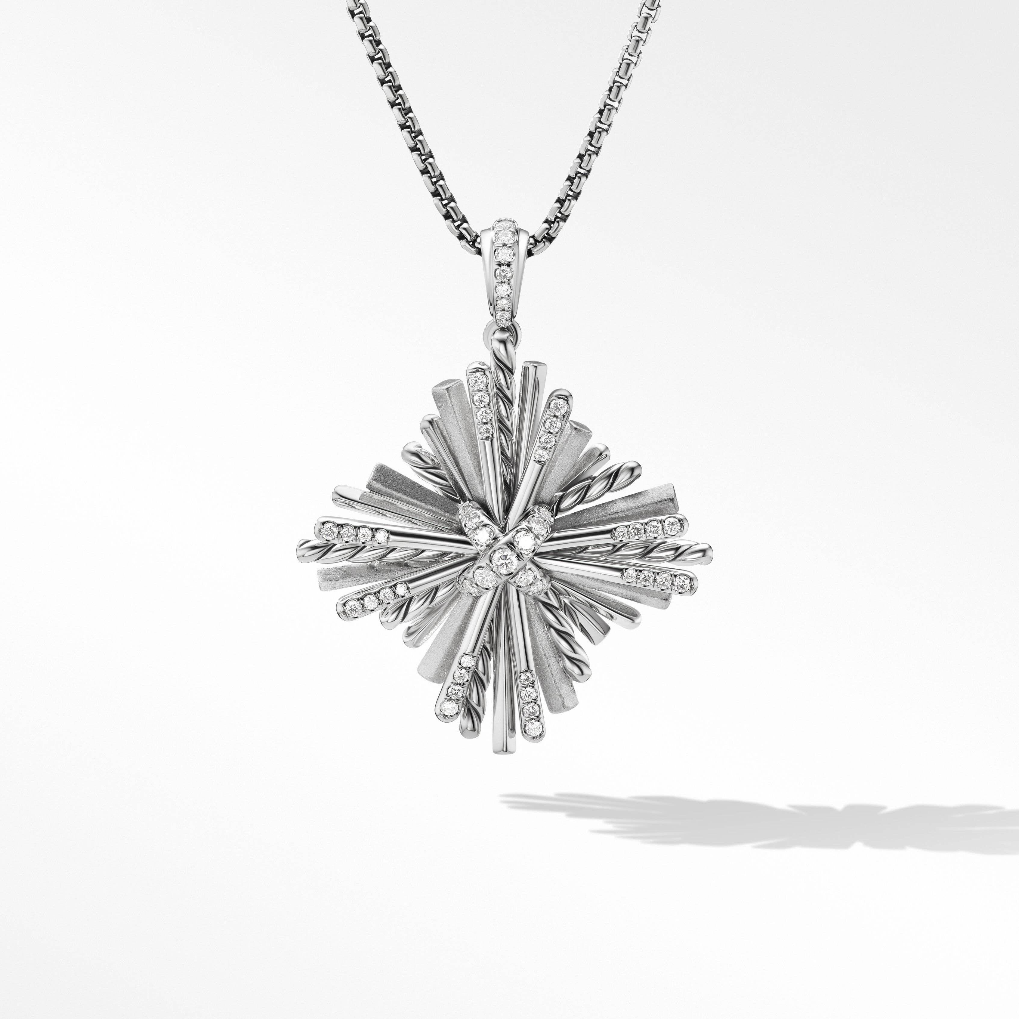 Angelika™ Four Point Pendant Necklace with Pavé Diamonds