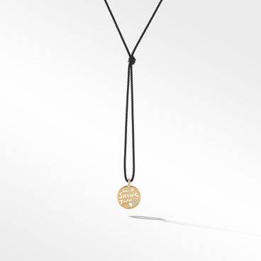 DY Elements® DC Pendant Necklace in 18K Yellow Gold with Diamonds