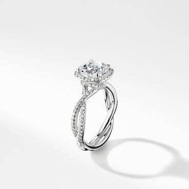 DY Lanai Engagement Ring in Platinum, Cushion