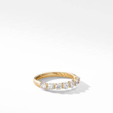 DY Eden Partway Band Ring in 18K Yellow Gold with Diamonds