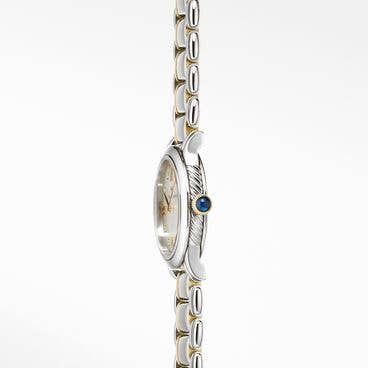 Classic Quartz Watch in Sterling Silver with 18K Yellow Gold and Diamonds