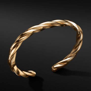 Cable Twisted Cuff Bracelet in 18K Yellow Gold