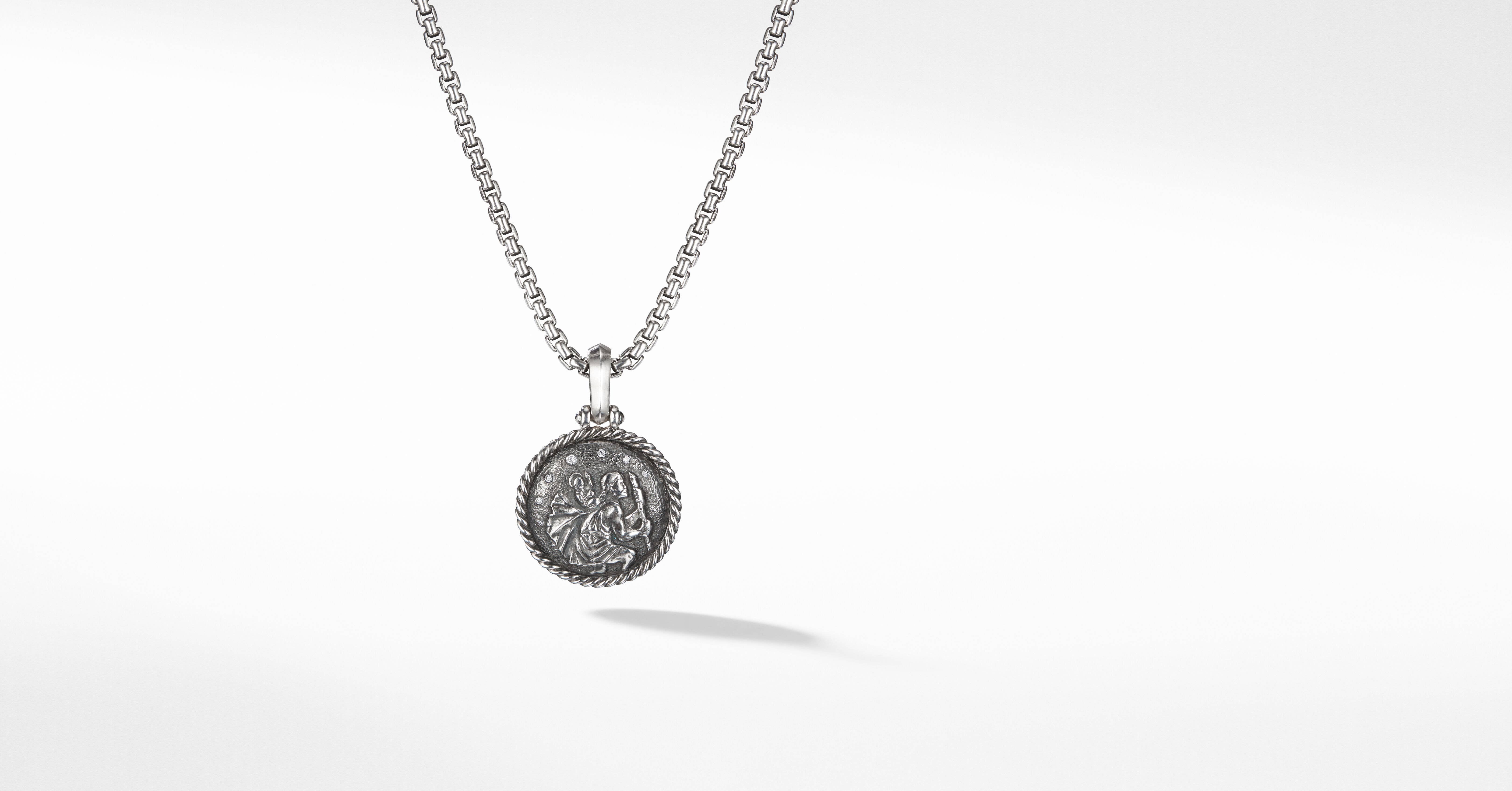St. Christopher Amulet with Diamonds 