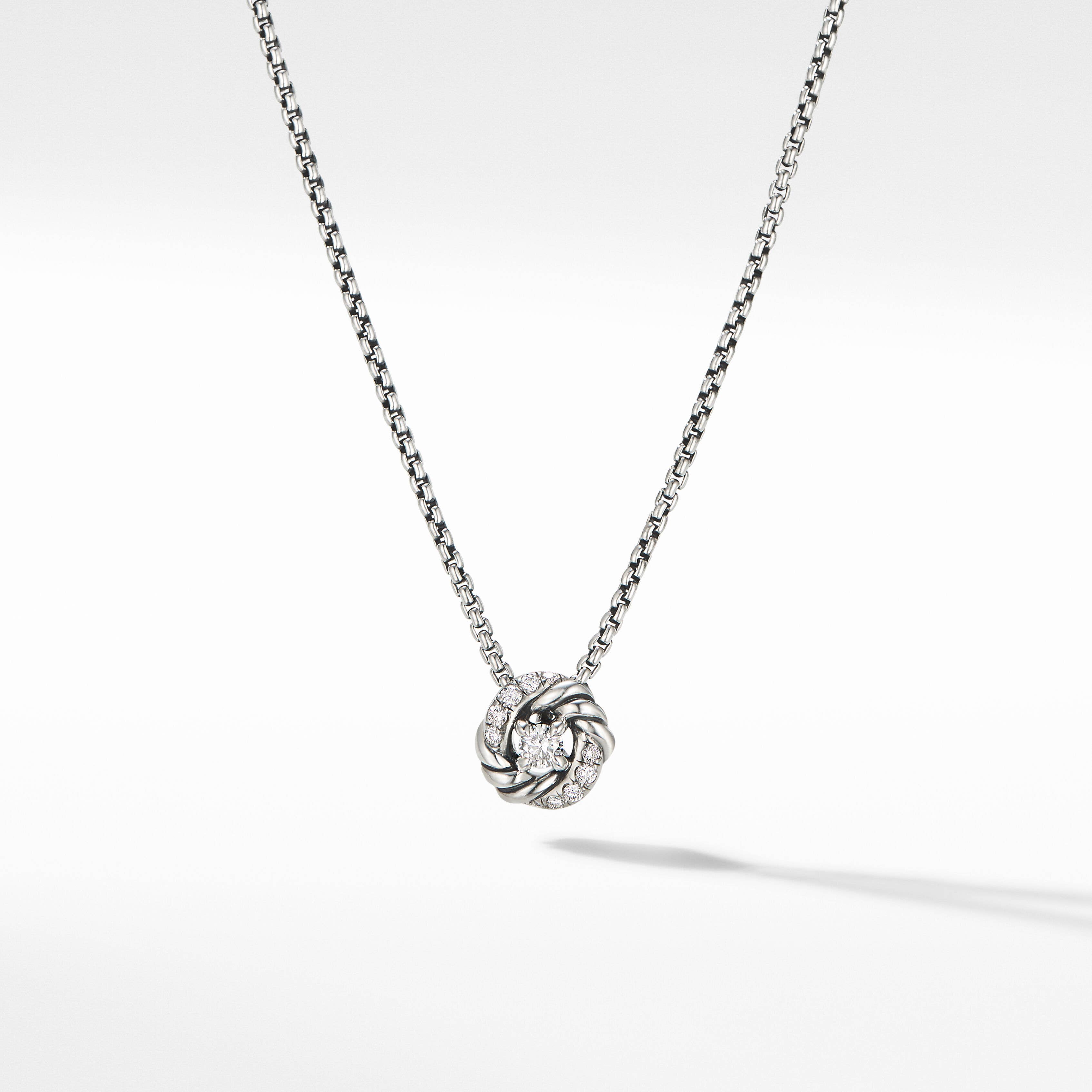 Petite Infinity Pendant Necklace with Diamonds