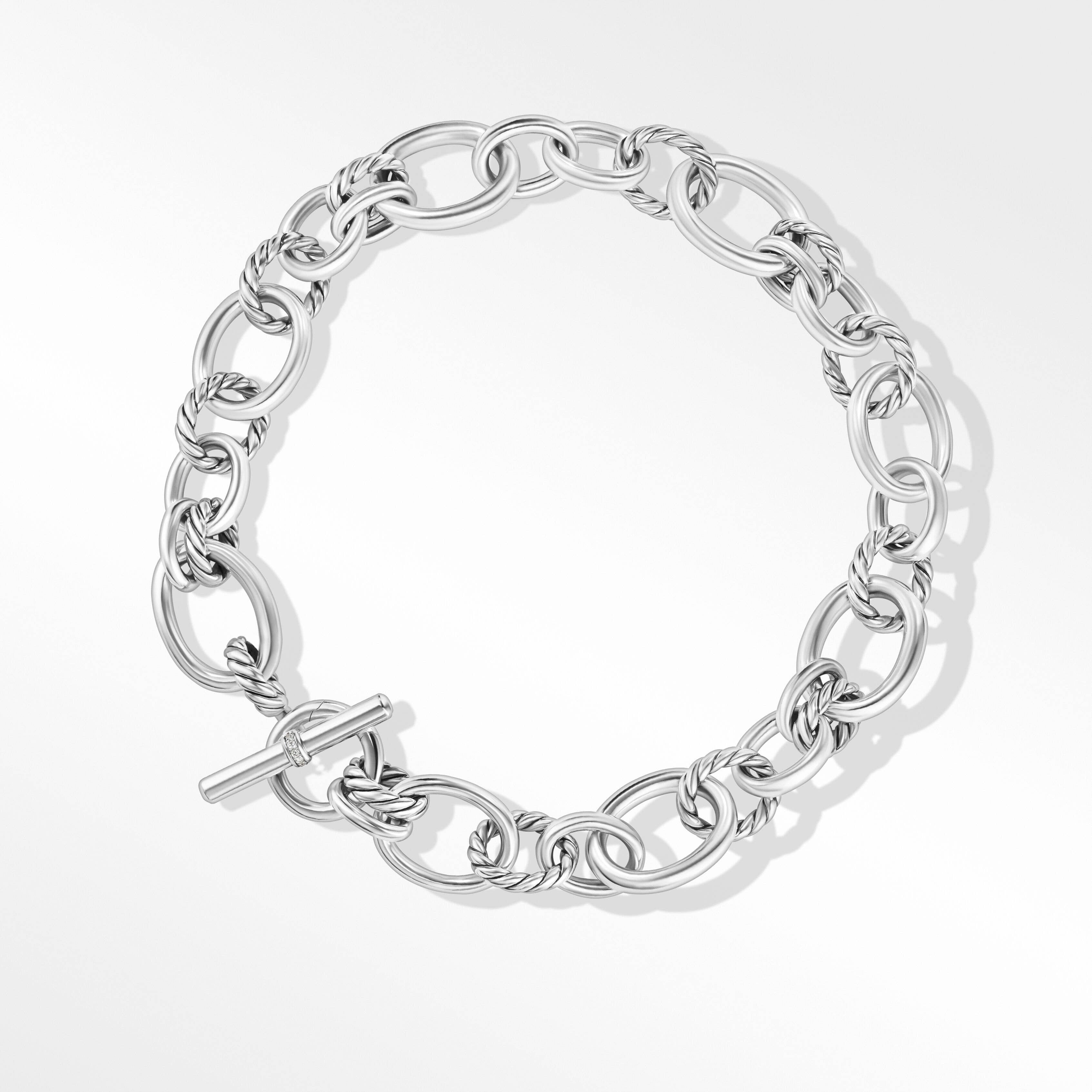 DY Mercer™ Necklace in Sterling Silver with Pavé Diamonds